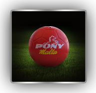 Balón publicitario futbol Pony Malta Rojo
