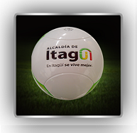 Balón publicitario futbol Alcaldia de Itagüi